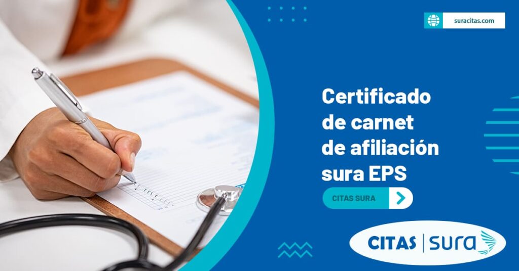 Certificado de carnet de afiliación sura EPS